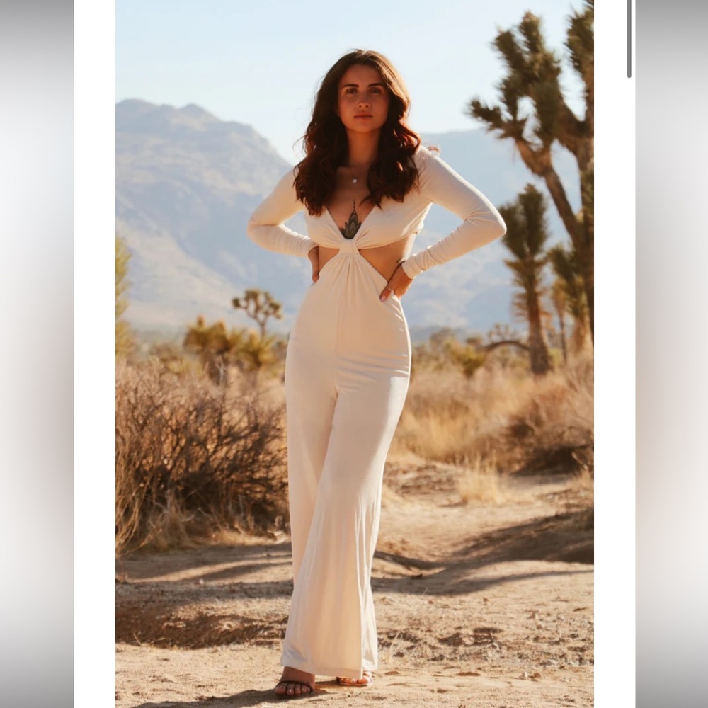 Pacific Coast Cream Jumpsuit